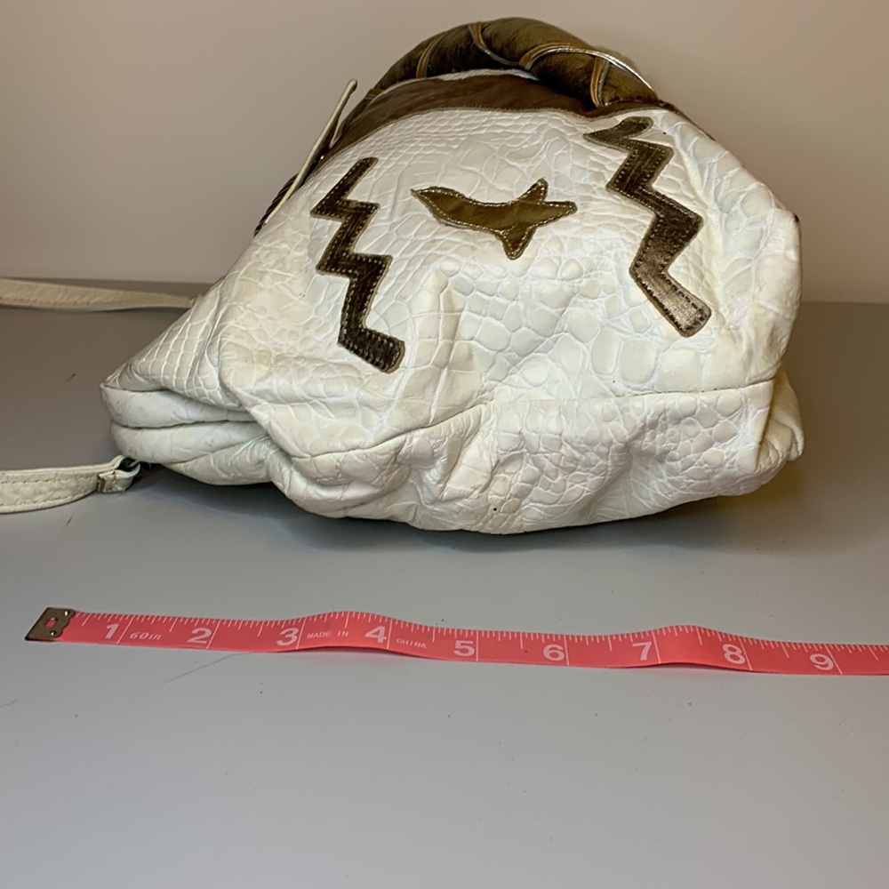 Vintage Leather Patchwork Handbag - image 6